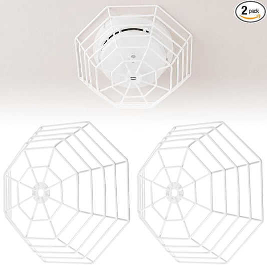 Blulu 2 Pcs Octagonal Smoke Detector Cover Stopper, Smoke Alarm Cage, 8.25 Inch by Blulu