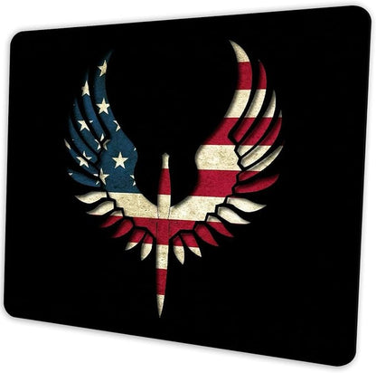 America Flag Mouse Pad Personalized Art Design Computer Laptop Non-Slip Rubber by Shalysong