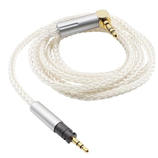 Youkamoo 3.5mm Right Angle 8 Core Silver Plated Copper Braided Replacement - Image 5