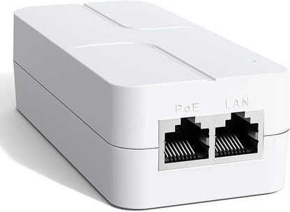 2.5Gb PoE+ Injector 30W, VunLink Single Port Power Over Ethernet Adapter by VunLink