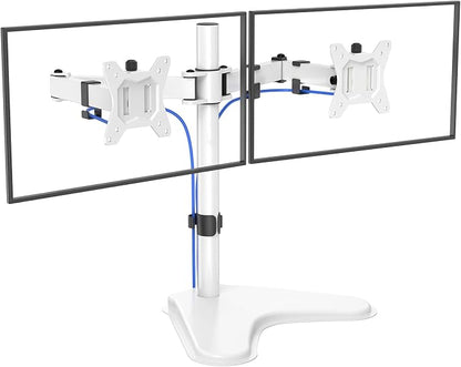 HUANUO 32 inches Dual Monitor Stand up to 17.6lbs, High-Grade Aluminum by HUANUO