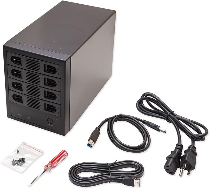 Syba SY-ENC50104 4 Bay 3.5” SATA III HDD Non-RAID Enclosure – Supports USB 3.0 - Image 9