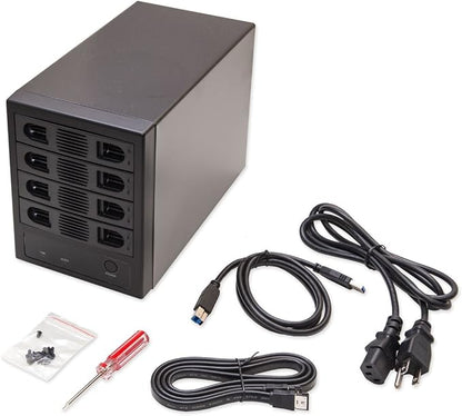 Syba SY-ENC50104 4 Bay 3.5” SATA III HDD Non-RAID Enclosure – Supports USB 3.0 - Image 9