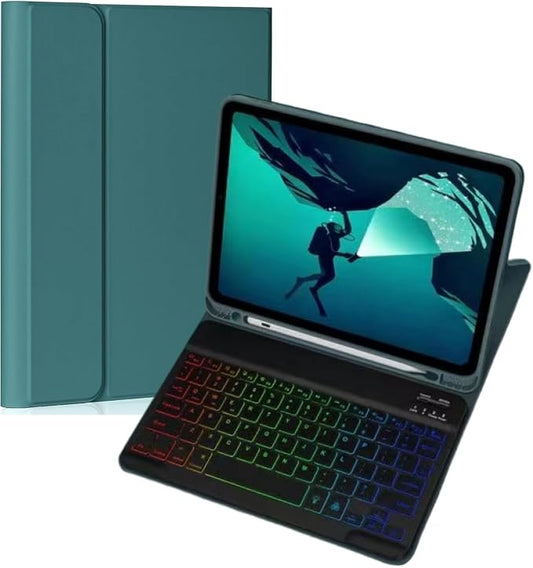 Keyboard Case for Galaxy Tab S10 Lite/ S10 FE/ S9 FE/S9/S8/S7, Slim Lightweight by Unknown