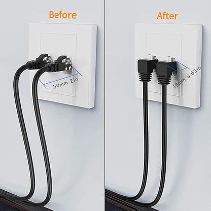 2Pack Cat6 Extension Cable 90 Degree 10cm-4inch, CAT 6 Ethernet Extender Right - Image 5
