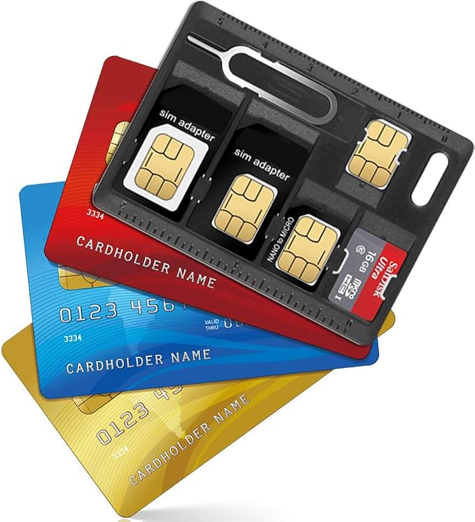 1 Pack SIM Card Holders with Tray Opener Pins, Card Storage Tool Set - Image 3