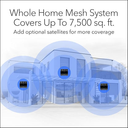 NETGEAR Nighthawk Tri-Band Whole Home Mesh WiFi 6E System – Router + 2 - Image 4