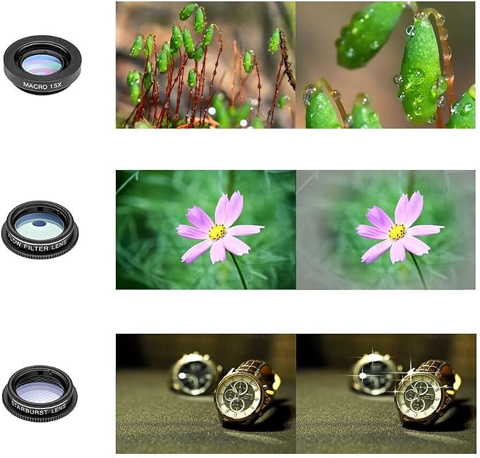 Cell Phone Camera Lens Kit, 11 in 1 Super Wide Angle+ Macro+ Fisheye Lens - Image 6