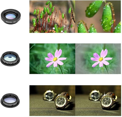 Cell Phone Camera Lens Kit, 11 in 1 Super Wide Angle+ Macro+ Fisheye Lens - Image 6