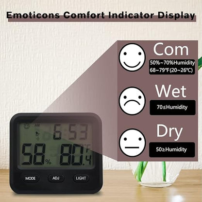 Digital Hygrometer Indoor Thermometer, Temperature Humidity Gauge - Image 4