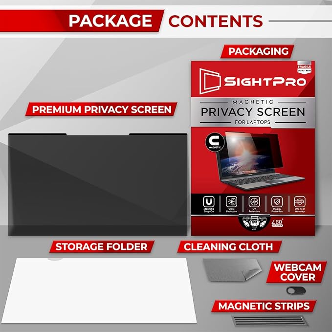 Magnetic Laptop Privacy Screen 13.3 Inch 16:9 - Image 7