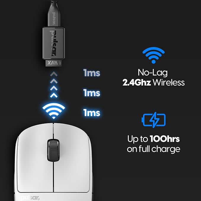 Pulsar Gaming Gears X2A mini Wireless Gaming Mouse, Ultra Lightweight 1.94 oz - Image 3