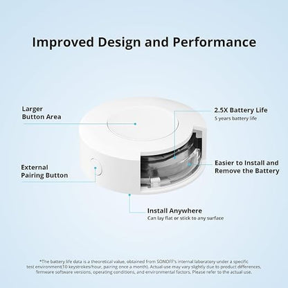 SONOFF Zigbee Switch, SNZB-01P Wireless Push Button, Supports to Create Smart - Image 4