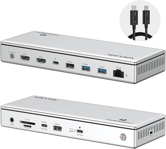 WAVLINK Thunderbolt 4 Hub with Dual HDMI 4K@60Hz, 100W Charging, Thunderbolt by WAVLINK%C2%AE