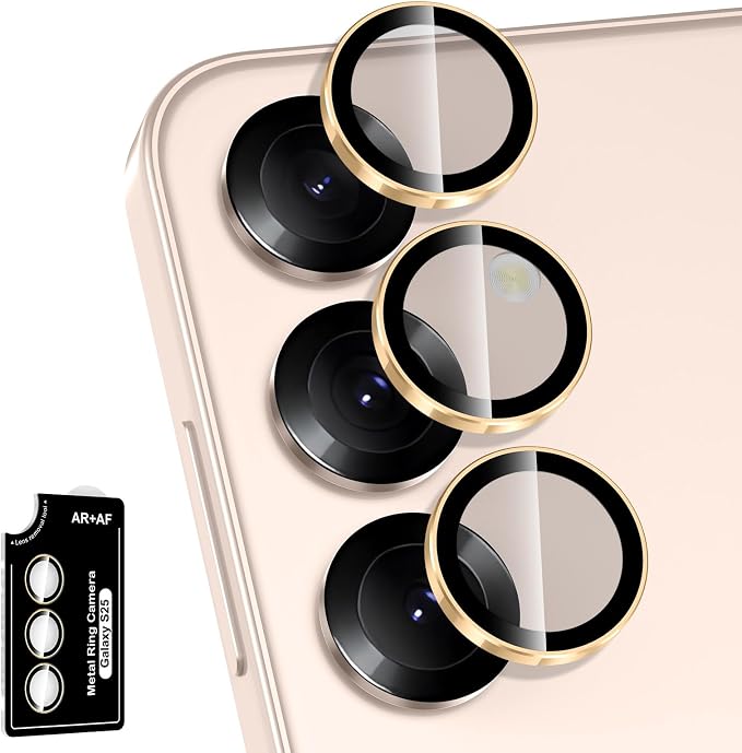 for Samsung Galaxy S25 Camera Lens Protector, Individual Metal Ring Tempered by Btscase
