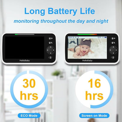 HelloBaby 5" Screen Baby Monitor - Image 3
