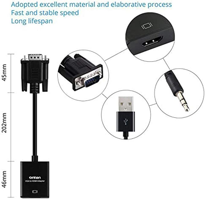 VGA to HDMI, 1080P Adapter for Computer, HDTV - Image 5