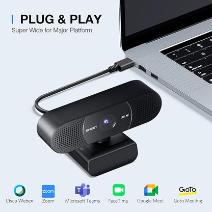 EMEET C960 2K Webcam with Microphone, 2K QHD, 2 Noise-Reduction Mics, TOF - Image 8