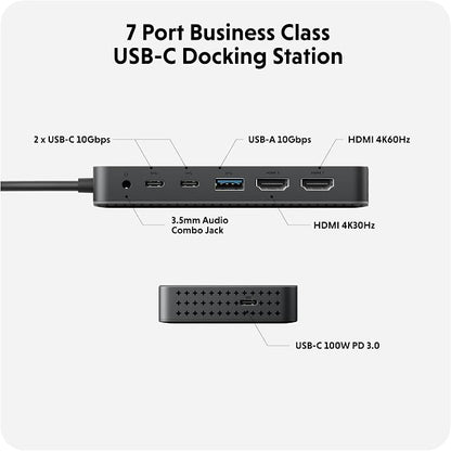 HyperDrive Next Dual 4K HDMI 7 Port USB C Docking Station - Image 2