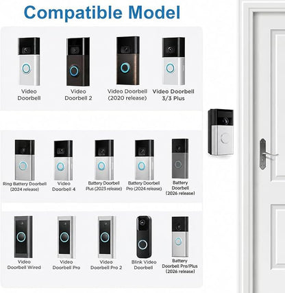RIOVO Adjustable 30 to 55 Degree Doorbell Angle Mount Compatible - Image 2