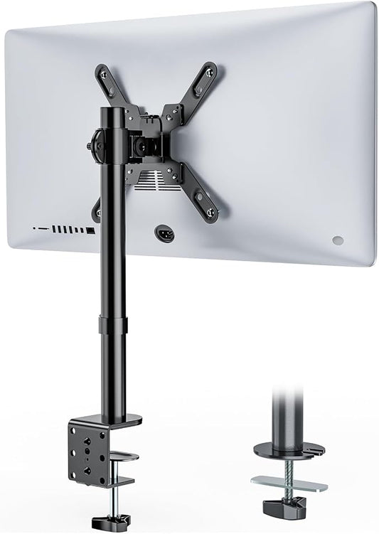 WALI Single Monitor Mount for 1 Computer Screen up to 42 inch, Fully Adjustable by WALI