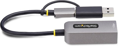StarTech.com USB-C to Ethernet Adapter w/USB-A Dongle, 10/100/1000Mbps - Image 5