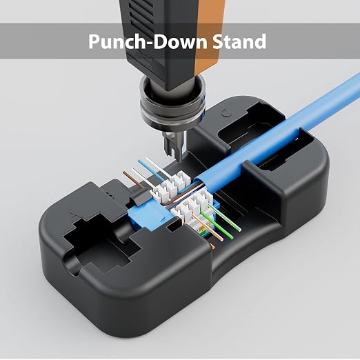 iwillink 10Gbps Cat6 Keystone Jack and Punch-Down Stand, RJ45 Ethernet Keystone - Image 2