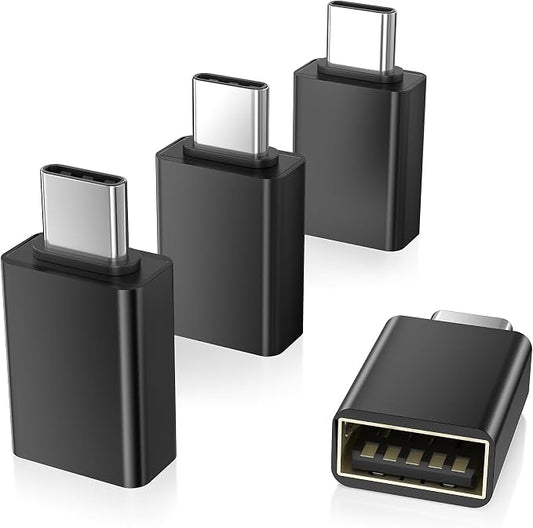 Elebase USB C to USB 3.0 Adapter 4 Pack, Type C Thunderbolt 4 to USB Converter by Elebase