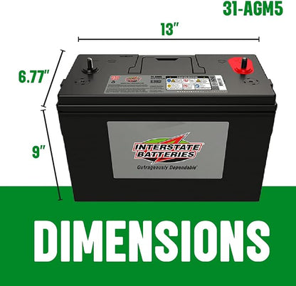 Interstate Batteries Marine Deep Cycle Battery 12V 100Ah 925CCA Pure Matrix - Image 2