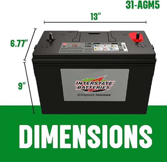 Interstate Batteries Marine Deep Cycle Battery 12V 100Ah 925CCA Pure Matrix - Image 2