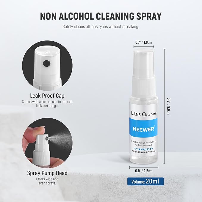 NEEWER 16 in 1 Camera Lens Cleaning Kit, 1x Brush + 1x Air Blower + 1x Cleaning - Image 4