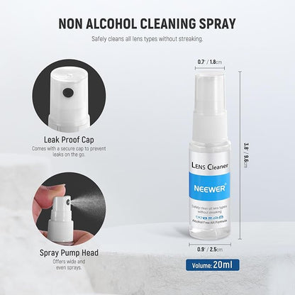 NEEWER 16 in 1 Camera Lens Cleaning Kit, 1x Brush + 1x Air Blower + 1x Cleaning - Image 4