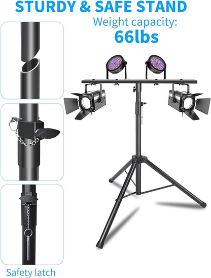 DJ Lights Stand, Heavy Duty DJ Stand 1 Pack, Portable Par Can Tripod Stage - Image 6