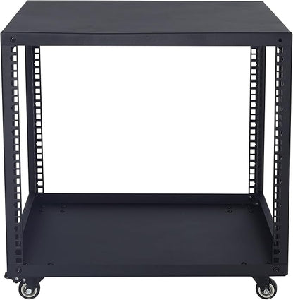SC02 9U 19" Open Frame Network Server AV Gear Equipment Rack Mobile Storage - Image 8