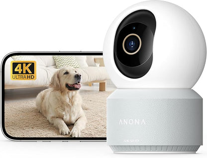 Anona Pano 4K UHD Indoor Camera, Pet/Dog/Baby Security Camera by Anona