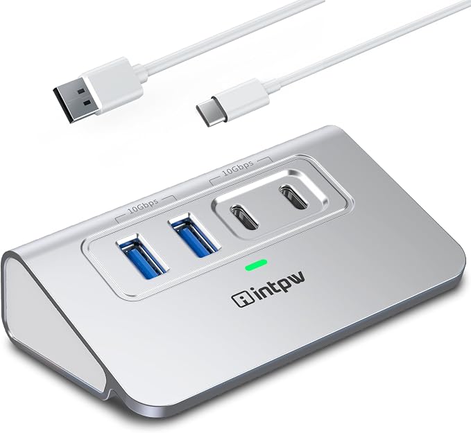USB C Hub 10Gbps, 4 Port USB Splitter by intpw