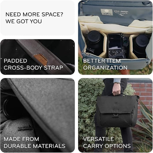 Peak Design Everyday Messenger V3 13L, Weatherproof Camera and Work Bag - Image 2