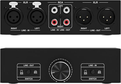 Y.D.F RCA and XLR Selector Switch Boxes, 2-in-1-Out RCA/XLR Speaker Switcher - Image 2