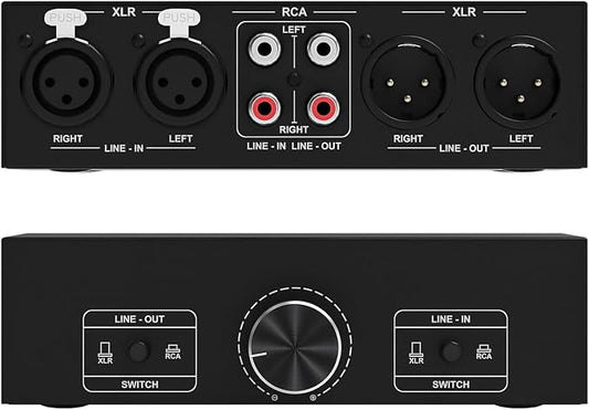 Y.D.F RCA and XLR Selector Switch Boxes, 2-in-1-Out RCA/XLR Speaker Switcher - Image 2