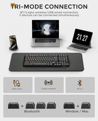 DAREU EK98PRO Wireless Mechanical Keyboard, Gasket Hot Swappable Custom - Image 5