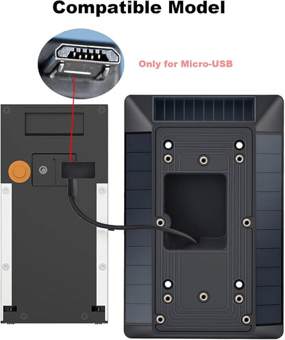 Solar Charger Compatible with Ring Video Doorbell, Micro USB Port Only - Image 3