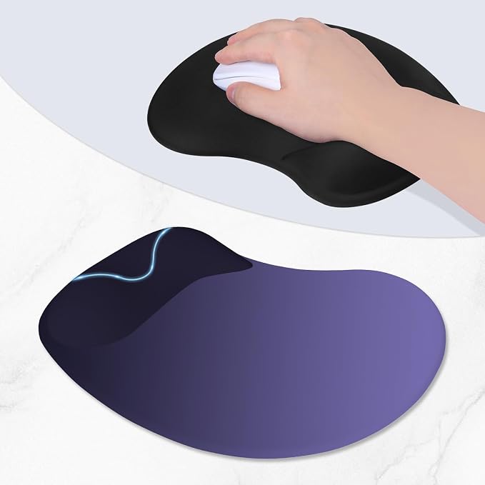 ITNRSIIET Ergonomic Mouse Pad, Cushioned Gel Wrist Rest, Non-Slip Base - Image 3