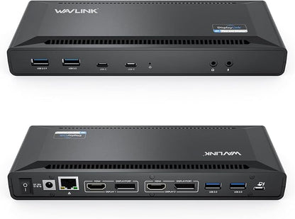 WAVLINK Universal USB C Laptop Docking Station Dual Monitors 5K/4K@60Hz by WAVLINK%C2%AE