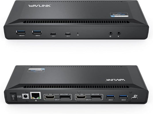 WAVLINK Universal USB C Laptop Docking Station Dual Monitors 5K/4K@60Hz by WAVLINK%C2%AE