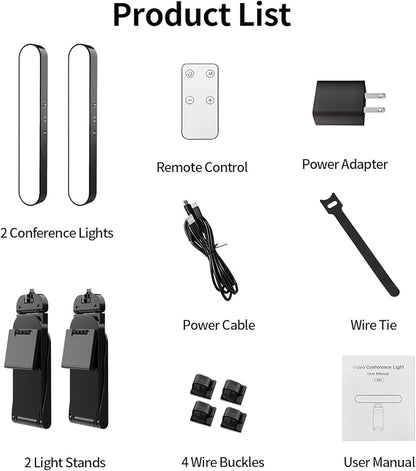 yAyusi Dual-lamp Video Conference Lighting, LED Streaming Light - Image 6