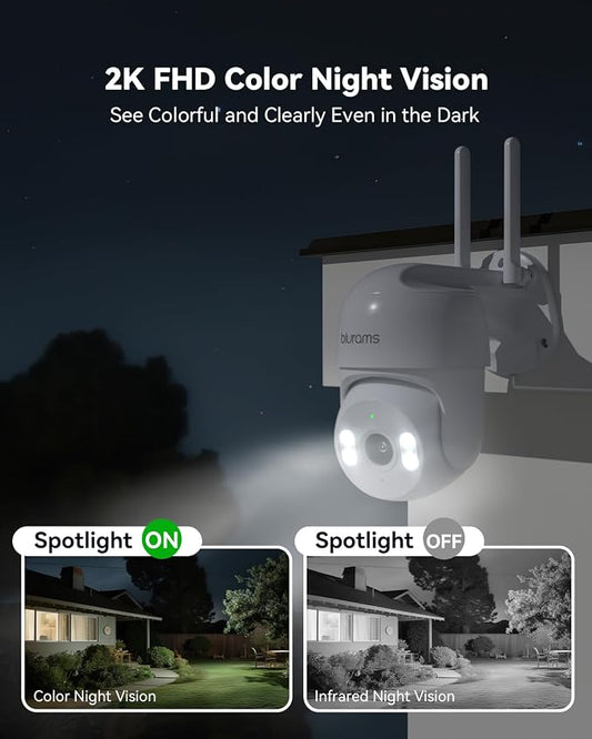 blurams 2K Outdoor Camera Wired, 5GHz/2.4GHz Wi-Fi Cameras - Image 2