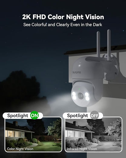 blurams 2Pack Security Cameras Outdoor Wired, 2K 360° PTZ Outdoor Security - Image 3