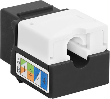 Cmple - RJ45 Keystone Jack 90 Degree Cat5e Keystone Jack Insert Punch Down RJ45 - Image 2
