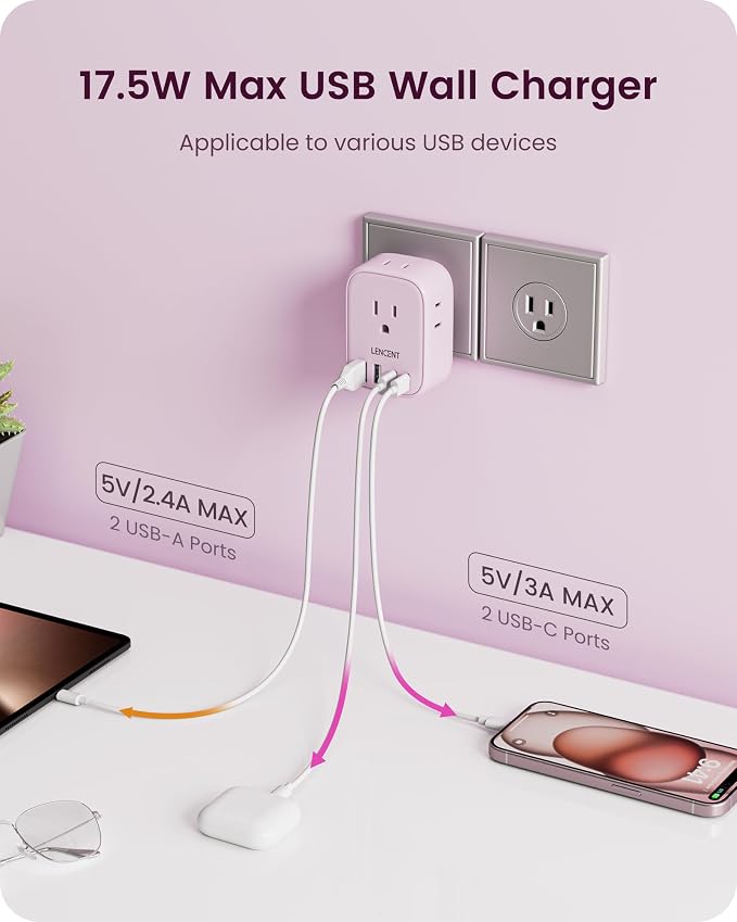 LENCENT Multi Plug Outlet Extender - Image 3