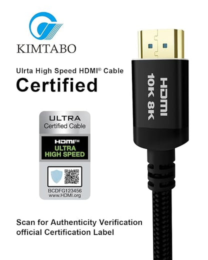 10K 8K 4K Certified HDMI 2.1 Cable, 6 Ft 48Gbps Ultra High Speed HDMI Cable - Image 2